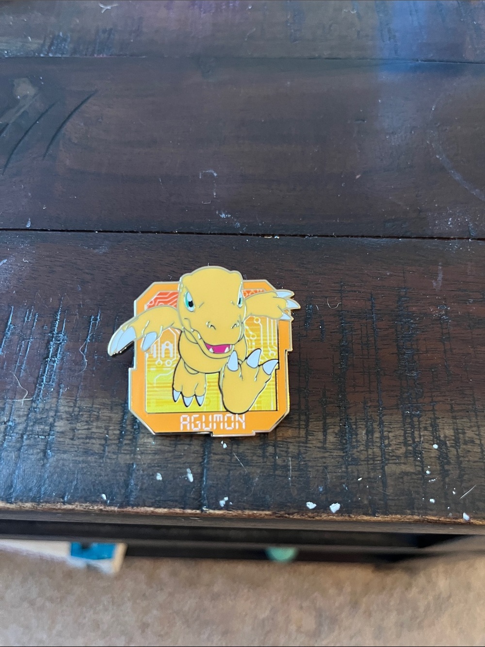 Agumon Digimon Enamel Pin